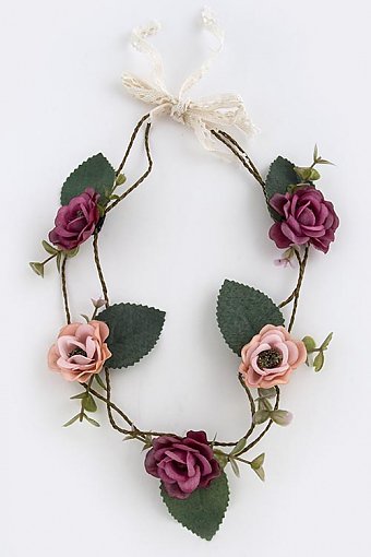 DOUBLE LAYER FLORAL HEADBAND
