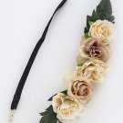 FIVE FLORAL ACCENT HEADBAND