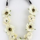 TWO TONE FLORAL HEADBAND