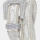 OVAL PATTERN CRYSTAL BELT