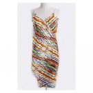 PAINTERLY COLORFUL BRUSH PATTERN DRESS SCARF