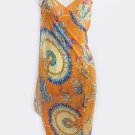 VIVID COLOR FLORAL DESIGN SHAWL WITH GOLD STRAP