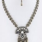 METAL CONE FRINGE ORNATE NECKLACE WET
