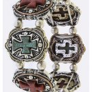 ANTIQUE BAROQUE CROSS LINK STRETCH BRACELET