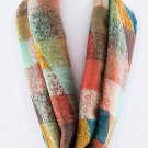 OBLIQUE CHECKER PRINT INFINITY SCARF