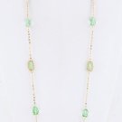 CRYSTAL & WIRED BEADS LONG STATION NECKLACE