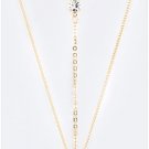 DOUBLE QUARTZ LAYER DROP NECKLACE SET