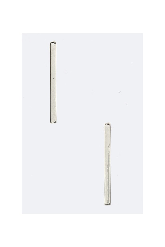 METAL BAR STUD EARRINGS