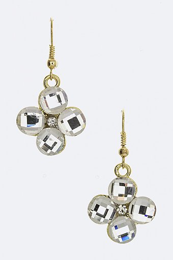 CRYSTAL FLOWER EARRINGS