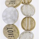 ETCHED LOVE DISK LINK STRETCH BRACELET