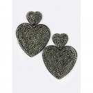DOUBLE HEART EARRINGS W/CRYSTAL