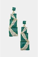 CRYSTAL SQUARES EARRINGS