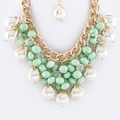 PEARL & BEAD STATEMENT NECKLACE SET