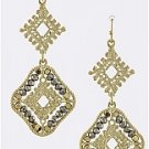 BEAD ENCRUSTED ORNATE DROP EARRINGS
