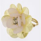 FACETED ACRYLIC FLORAL DESIGN RING