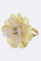 FACETED ACRYLIC FLORAL DESIGN RING