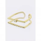DOUBLE STRAIGHT LINE DESIGN CUFF RING