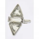DOUBLE TRIANGLE JEWEL RING