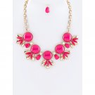 BEJEWELED FLORAL STATEMENT NECKLACE SET