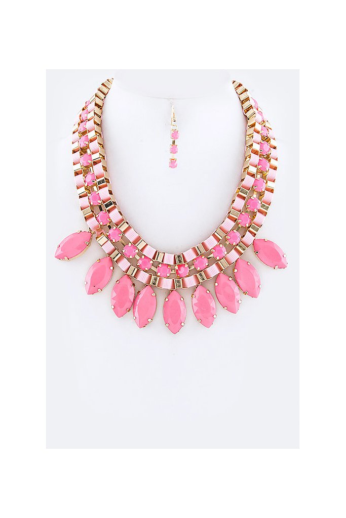 NEON FEVER STATEMENT NECKLACE SET