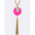 CRYSTAL & ENAMEL PENDANT NECKLACE SET