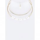 LAYERED PEARL CHOKER NECKLACE SET