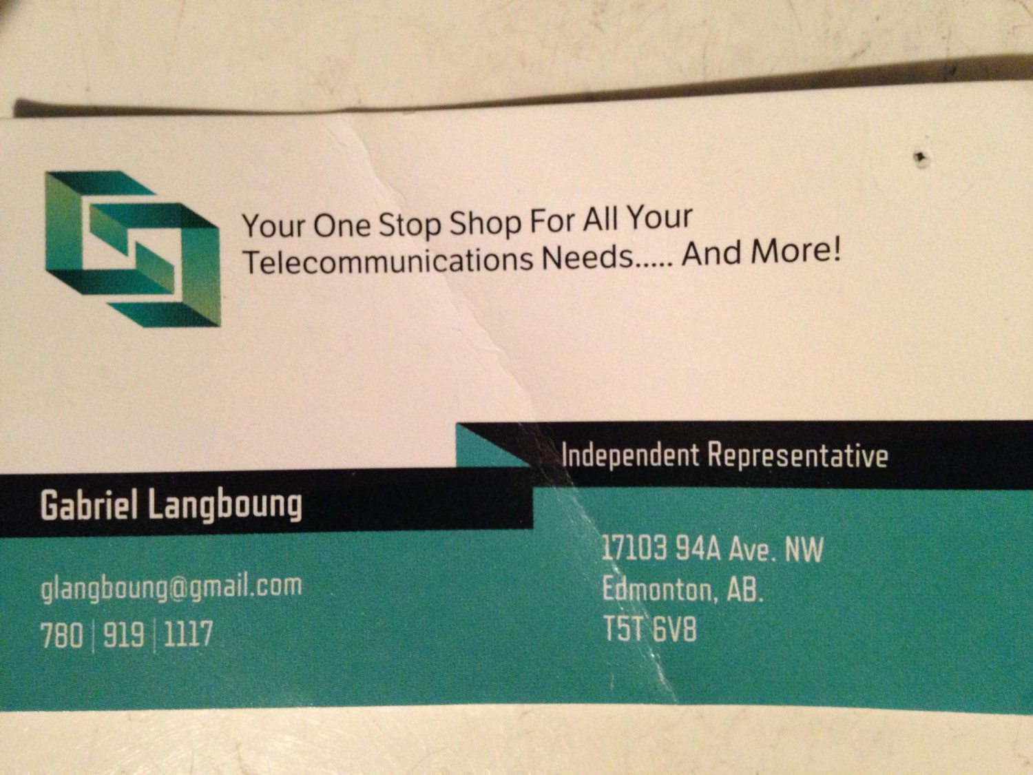 Gabriel Langboung - Telecom Services - Indep. Rep. - Edmonton, Alberta Canada