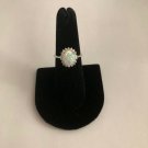 925.Sterling Silver Oval White Lab Opal CZ Ring- Gift Box Included