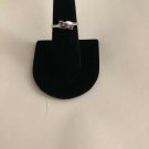 Sterling Silver 3 Amethyst Stones CZ Ring- Sizes 5-9