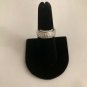 Sterling Silver Curves Reflection Round Clear CZ Ring- Sizes 5, 6, 7, 8, 9