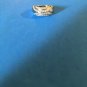 Sterling Silver Curves Reflection Round Clear CZ Ring- Sizes 5, 6, 7, 8, 9