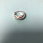 Sterling Silver Curves Reflection Round Clear CZ Ring- Sizes 5, 6, 7, 8, 9