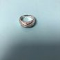 Sterling Silver Curves Reflection Round Clear CZ Ring- Sizes 5, 6, 7, 8, 9