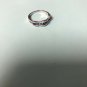 Sterling Silver Cascading Wave Round Cut Clear & Blue Spinel CZ Ring- Sizes 6-8