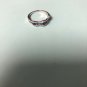 Sterling Silver Cascading Wave Round Cut Clear & Blue Spinel CZ Ring- Sizes 6-8