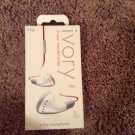 iHip In-Ear Headphones- Ivory/Ruby-FB-IP-IV-R