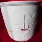 BASSANO SIGNED VINTAGE PLANTER BASSANO NAUTICAL FLOWER POT SAIL BOAT