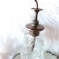 VINTAGE PERFUME BOTTLE VINTAGE ATOMIZER CZECH GLASS STERLING SILVER