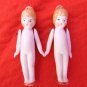 BISQUE DOLLS MINIATURE TWINS VINTAGE GERMAN DOLLS DOLLHOUSE TWINS