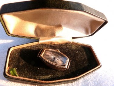 SESSMER 14KT GOLD WATCH PROCTOR DIAMOND VINTAGE WRIST WATCH ORIGINAL BOX