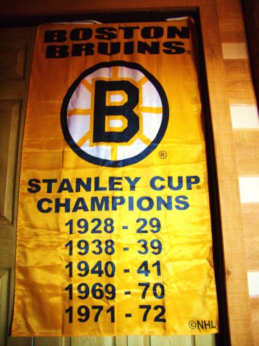 MILT SCHMIDT STANLEY CUP BOSTON BRUINS BANNER WOODY DUMART 5PC LOT