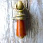 BAKELITE AMBER DRAWER PULL VINTAGE CABINET DROP PULL CINNAMON BAKELITE