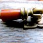 BAKELITE AMBER DRAWER PULL VINTAGE CABINET DROP PULL CINNAMON BAKELITE
