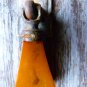 ART DECO BAKELITE AMBER DRAWER PULL VINTAGE CABINET TRIANGLE DROP PULL LARGE
