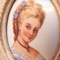 VINTAGE LIMOGE PORTRAIT PORCELAIN CAMEO VICTORIAN WOMAN