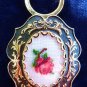 VINTAGE PETIT POINT SCARF CLIP VINTAGE  PETIT POINT PENDANT PETIT POINT