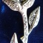 VINTAGE BROOCH MARCASITE VINTAGE JEWELRY MARCASITE BROOCH ROSE PIN