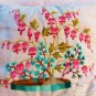 VINTAGE PILLOW EMBROIDERY PILLOW BLEEDING HEARTS