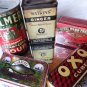 VINTAGE FOOD TIN ADVERTISING TIN CHOCOLATE TIN SARDINE OXO TIN 5PC AYLMER SOUP