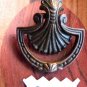 FEDERAL DRAWER PULL VINTAGE CABINET BAIL RING PULL FAN PATTERN SHELL